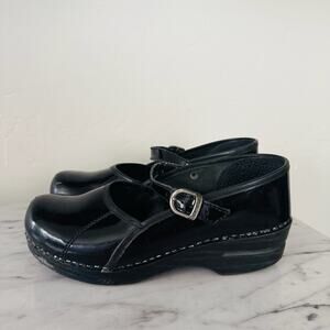Dansko Marcelle Black Patent Leather Mary Jane’s Womens Size 8